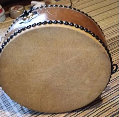 Japanese Taiko Wadaiko Flat Drum Φ30.3×11.2cm Percussion Instruments No Stick