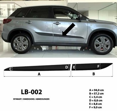 Seitenschutzleisten schwarz für Suzuki Vitara Typ LY ab Facelift 11.2018- LB002