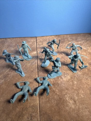 Marx Blue Pioneers Cavalry  From Fort Apache Set Of 10 B
