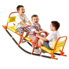 Kids Seesaw 200 lbs Load Capacity Metal Rocking Teeter Totter Handles Todd