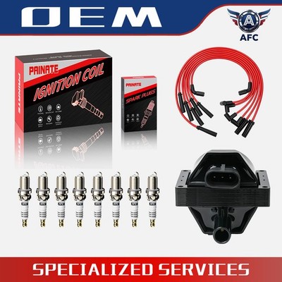 Ignition Coil+Module&Spark Plug&Wire Set Fits Chevy GMC Sierra D577 DR49 OEM
