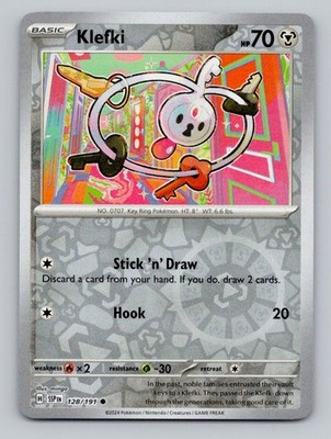 Reverse Holo Klefki 128/191 Common Surging Sparks Pokemon