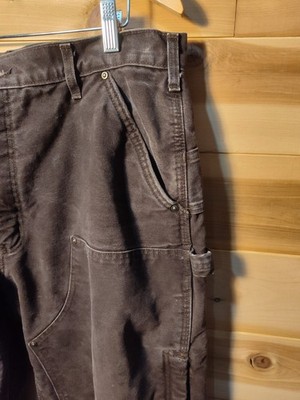 Carhartt Canvas Double Knee Quilt Lined CarpWork Pants 38 X 34