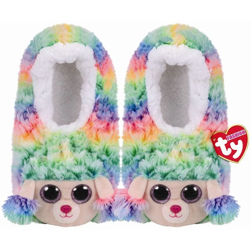 Ty RAINBOW 8.125"L (unstretched 7.5") Fashion Slipper Socks Kid's Medium (1-3)