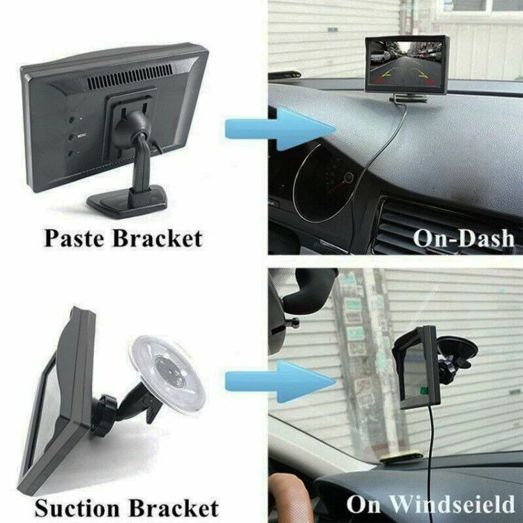 AHD Reverse Camera Waterproof Night Visin Rear View Camera w/ 5" Car LCD Monitor - Image 4 of 4