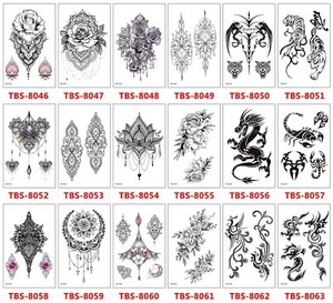 8 X Temporary Tattoos Body Arm Tattoo Sticker Half Sleeve Fake Waterproof US 