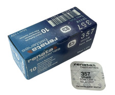 Wholesale 10 x Renata 357 Silver Oxide  SR44W Single Replacement Batteries.