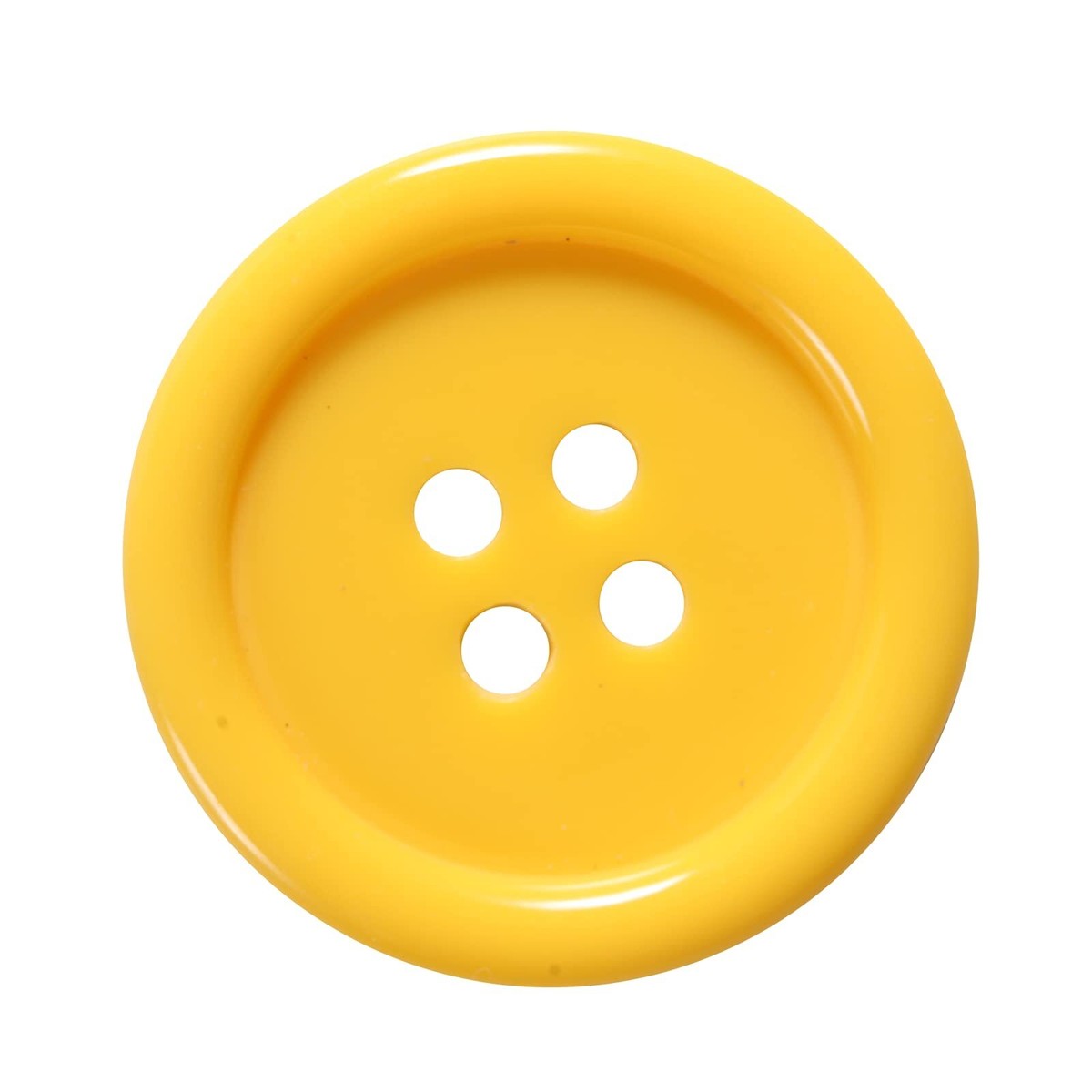 60pcs Yellow Buttons Sewing Plastic Resin 1inch Buttons for crafts