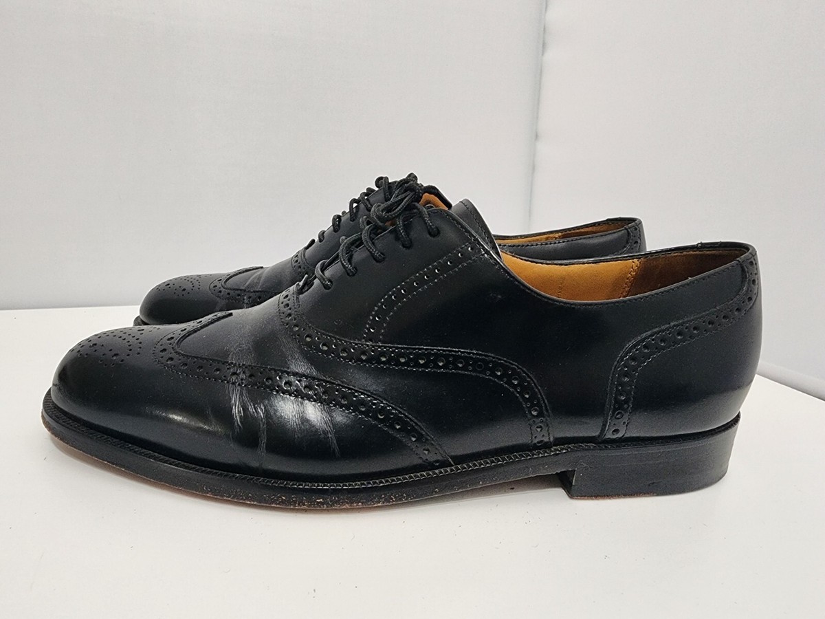 Cole Haan City Black Leather Wingtip Oxfords/Dress Shoes 