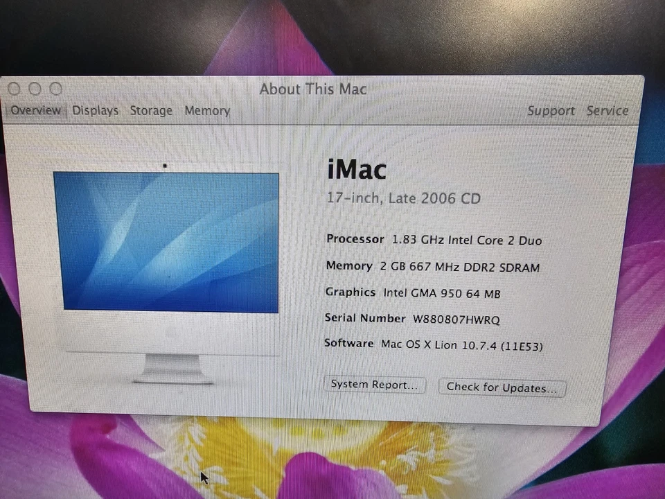 Late 2006 iMac 17" 1.83GHz Intel Core 2 Duo PLEASE READ - Image 3 of 4