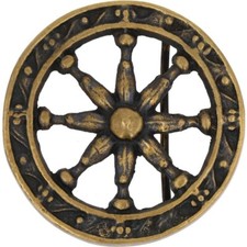 Brass Ship Helm Wheel Sea Nautical Handmade Sail Hippie 70s Vintage Belt Buckle