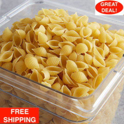 20 Lb Bag Bulk Supply Restaurant Hotel Diner Kitchen White Grain Shell Pasta