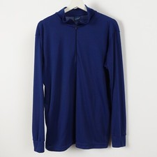Vintage Patagonia Capilene Men's Base Layer Shirt 1/4 Zip Made In USA Blue XL