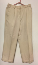 Liz Claiborne Dress Pants Tan LizSport Women Size 10 Slacks Pleated Front Zipper