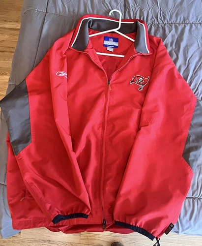 NFL Tampa Bay Buccaneers Windbreaker Mens XL Red /Blk Full Zip  Jacket