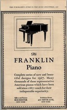 1927 THE FRANKLIN PIANO ROCHESTER NY BAUS PIA...