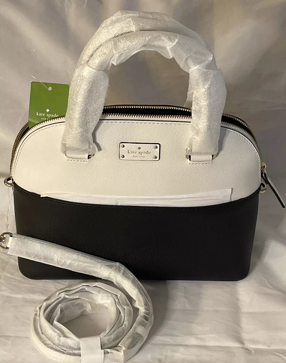 Kate Spade New York Grove Street Carli Satchel Purse Black Cement WKRU4192 NWT