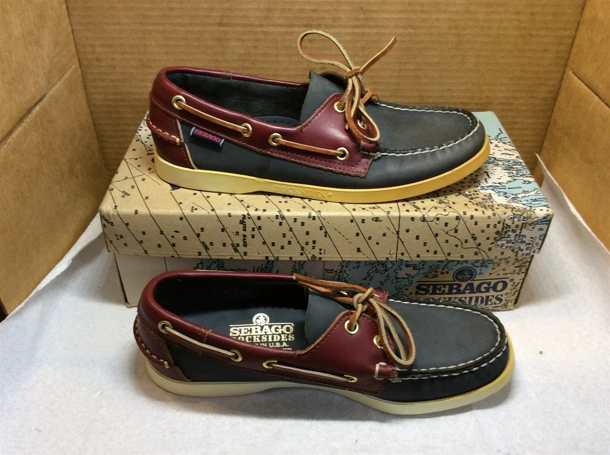 New Sebago Spinnaker 6 M blue brown 484R eBay