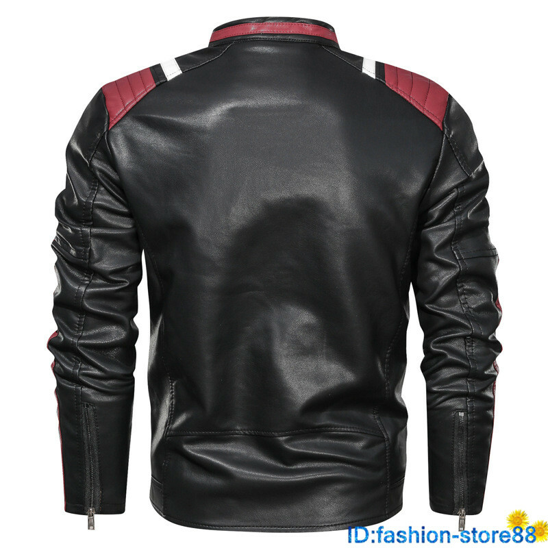ALTRA Giacca Motociclista Uomo Ecopelle Zip Pilota Cappotti Vintage Top Capispalla