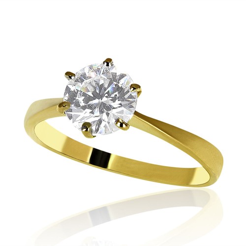 0.50 CT Round Cut Lab Created Diamond Engagement Ring 14K White Gold F/VS2 - Picture 7 of 10