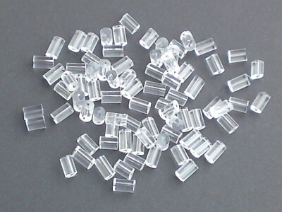 50 Ohrstopper Zylinder Silikon Gummi Ohrmuttern Verschluss Ohrring Ohrstecker