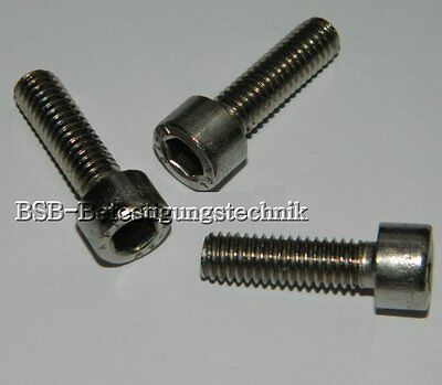 Zylinderschrauben Gewinde M6x16mm Stahl verzinkt DIN912 Innen 6-Kant 25 Stk