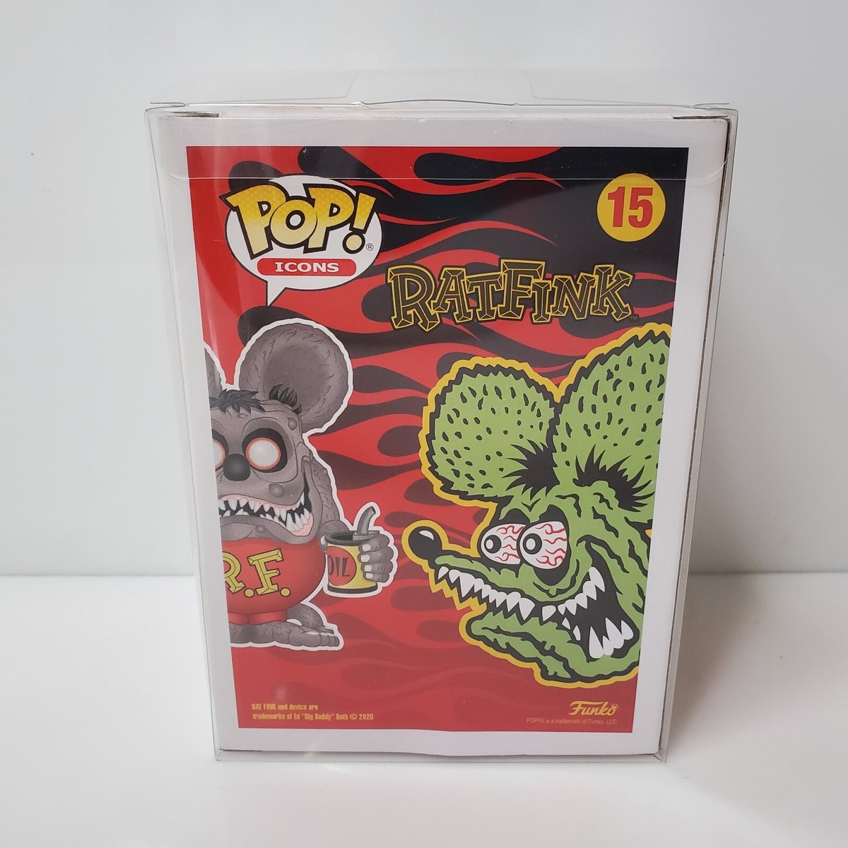 Funko Pop! Icons Rat Fink Gray Grey Pop Cultcha 15 Protector HTF