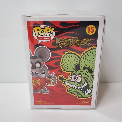 Funko Pop! Icons Rat Fink Gray Grey Pop Cultcha 15 Protector HTF