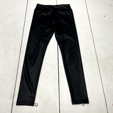 Black Faux-Leather High-Waisted Ankle Leggings Women's Size Small