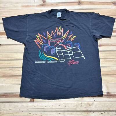 Vintage 90s Lyn St James F1 Indy JC Penny Race Car Art Shirt Vintage 90s Lyn St James F1 Indy JC Penny Race Car Art Shirt