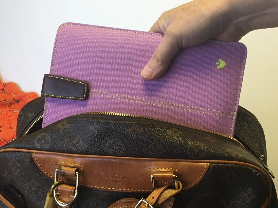 APPLE iPad mini Case PURPLE Canvas NueVue SANITIZING Screen Cleaning Sleeve   - Image 3 of 4