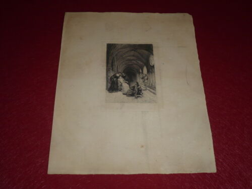 Adolphe LALAUZE Walter Scott Quentin Durward Etching Laid Front the Letter - 第 1/1 張圖片