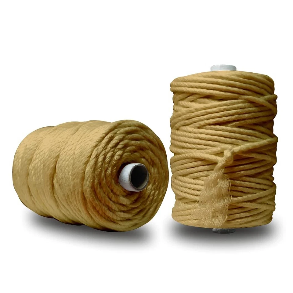 Cotton Cord Twisted Thread Natural Softly Glossy Dori Rope DIY Art Crafts Decor - Image 2 of 4