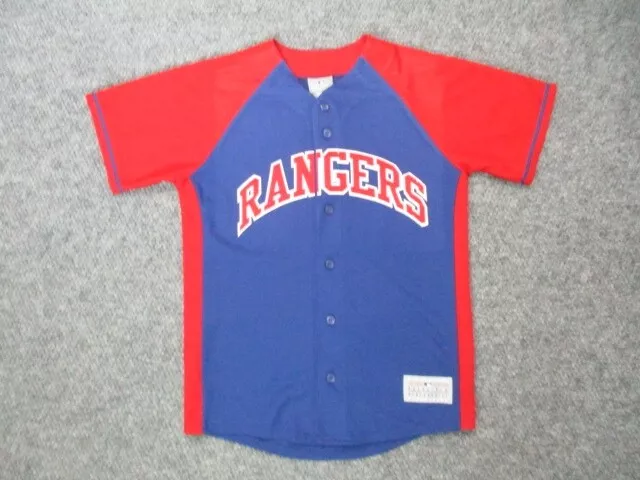 Texas Rangers Hamilton 32 Baseball Jersey Youth Large Blue Red Short Sleeve  Boys