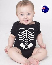 Baby Kid Boy Girl Halloween Skull Skeleton Party Costume summer Romper Bodysuit 