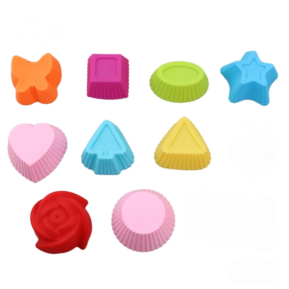 5er Silikon Cupcake-Formen Muffins Wiederverwendbare Muffinförmchen - Bild 2 von 4