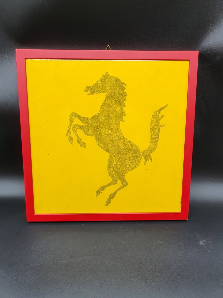 Rare Scuderia Ferrari Cavallino Ceramic tile Italy similar Enzo