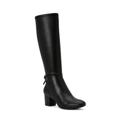Charter Club Womens 6.5 M WC Black Smooth Jaccque Zip Up Riding Boots NIB HY0