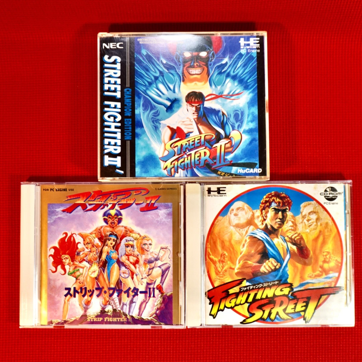 PC Engine Hu Card Strip Fighter 2 Street Fighting HE System PCE CD