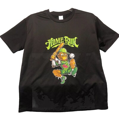 Home Run Monkey Shirt Mens Large Short Sleeve MLB Baseball Dodgers S337