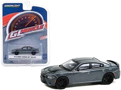 2018 Dodge Charger SRT Hellcat, Granite Crystal Gray Metallic - Greenlight 13290