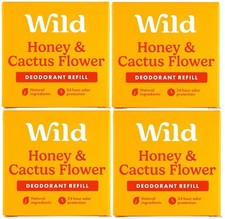 Wild Natural Deodorant Refills (4 x 40g) Plastic Free