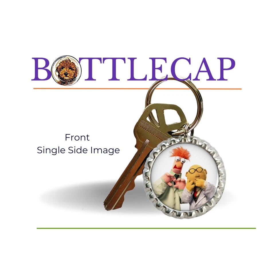 MUPPETS «Beaker & Dr Bunsen Honeydew» бутылочная крышка брелок, застежка-молния, подвеска - Изображение 2 из 4