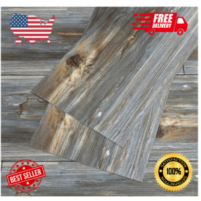 VEELIKE Reclaimed Blue Wood Vinyl Flooring Peel and Stick Floor Tile Wood Look