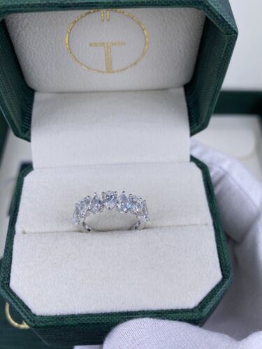 Pear Lab-Created Diamond Wedding Band Ring 2.62ct E/VS1 14K White Gold