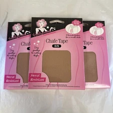 Lot Of 3 Hollywood Fashion Secrets #41 Chafe Tape For Thighs No-Sweat One Size