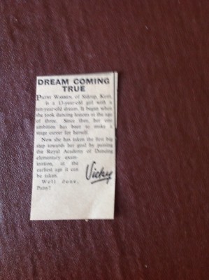 L1b Ephemera 1960s Article Patsy Warren Sidcup Dancer | eBay