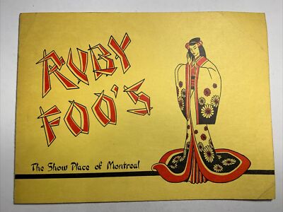 Ruby Foo s Chinese American Restaurant Photo Souvenir Not A Menu Dragon Vintage