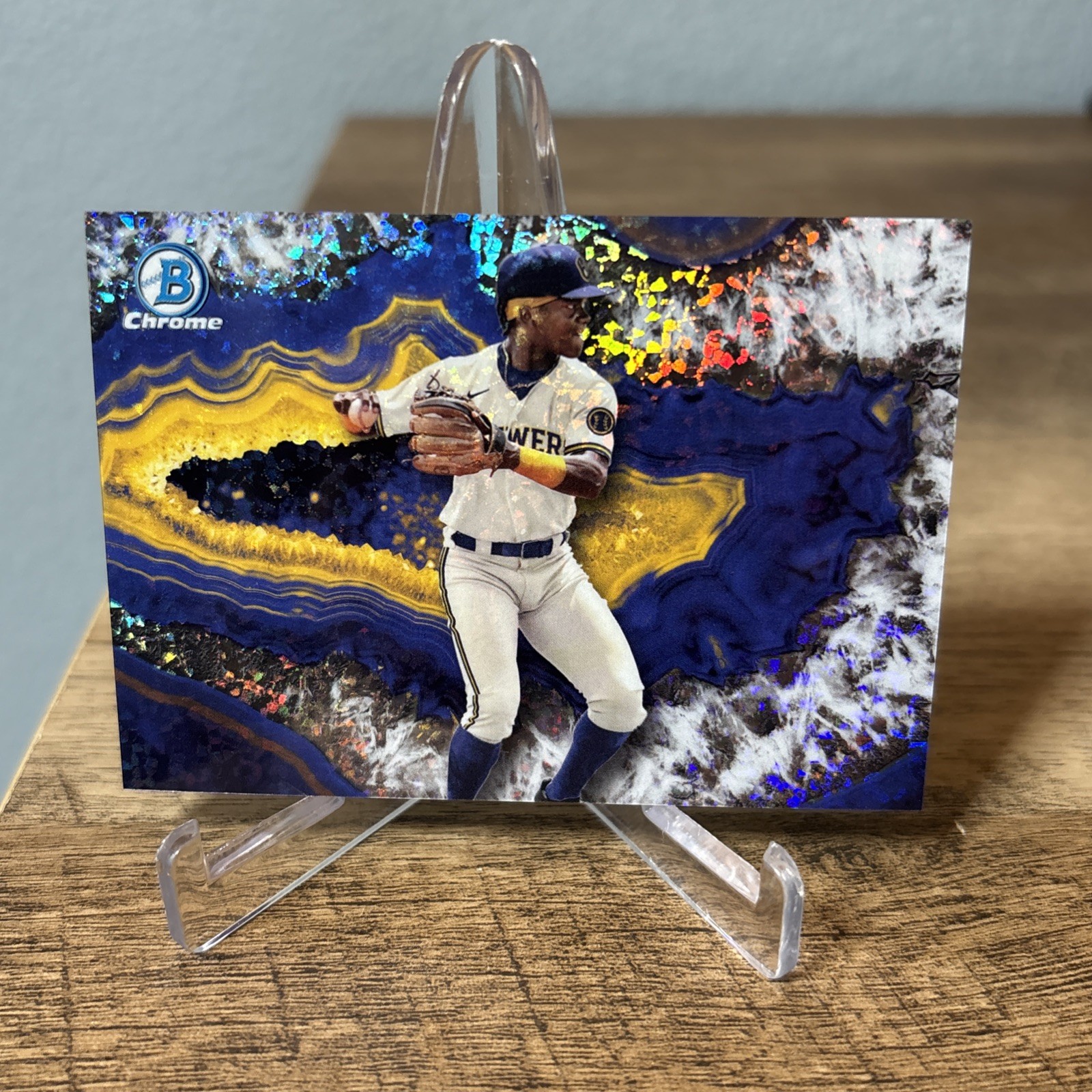 2025 Bowman Chrome Jesus Made Crystallized Case Hit Milwaukee Brewers #BWC-1