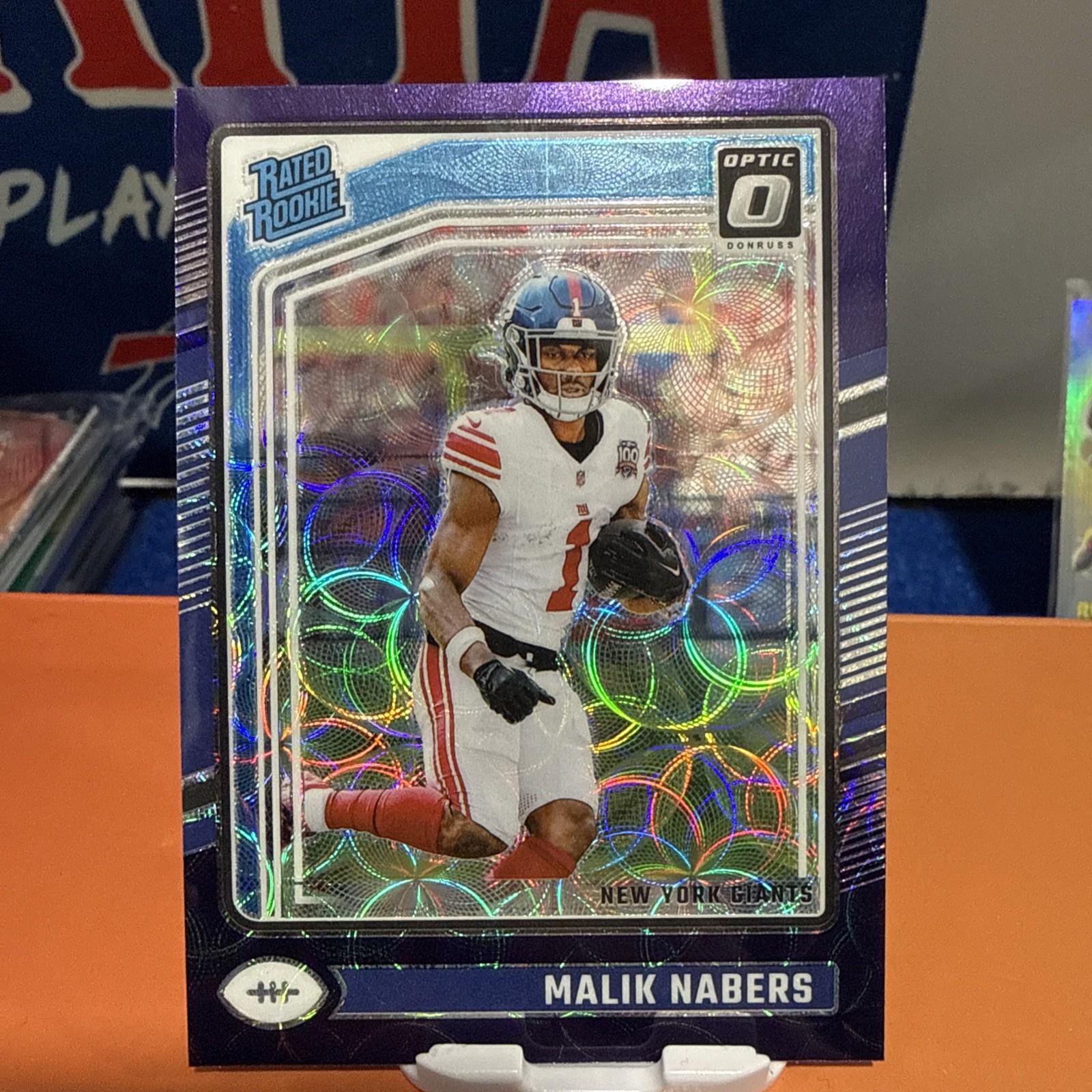 2024 Donruss Optic Rated Rookie Malik Nabers RC Blue Scope Prizm #271 Giants